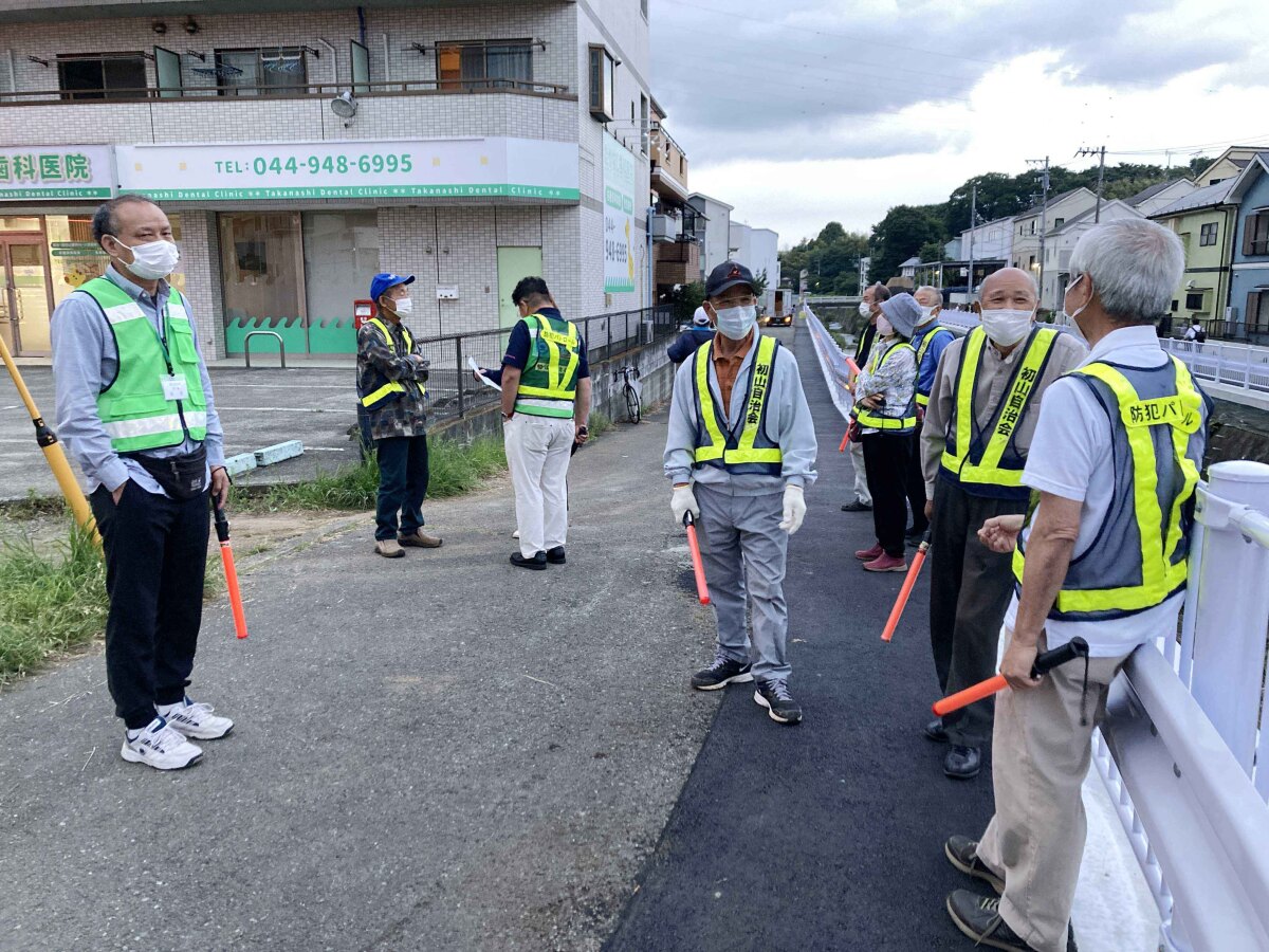 初山自治会防犯パトロールと蛍鑑賞