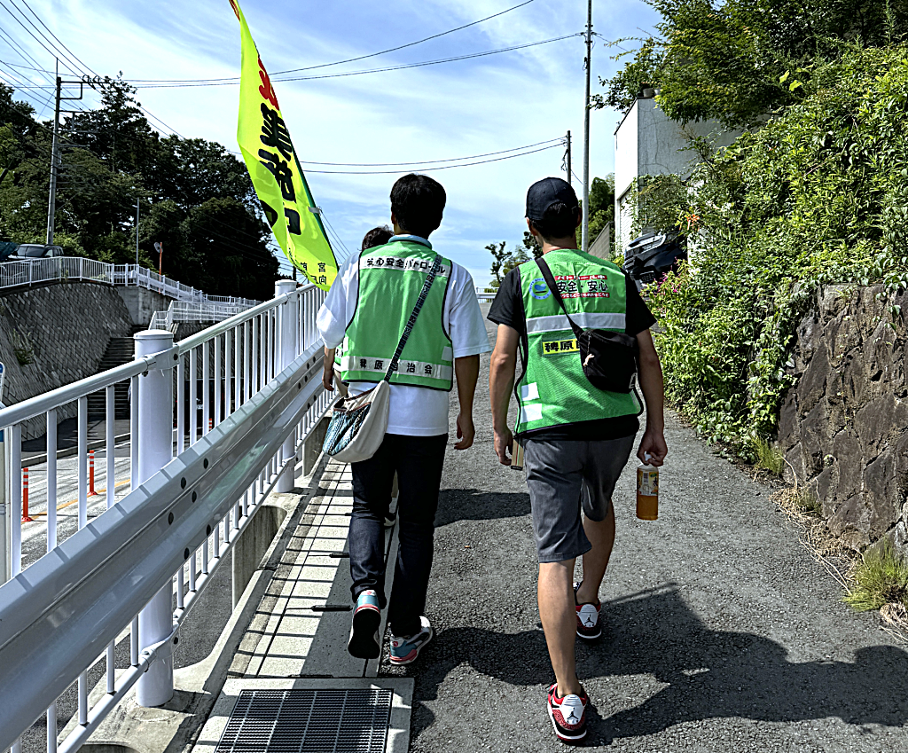 毎月各担当班長と理事で実施するパトロール